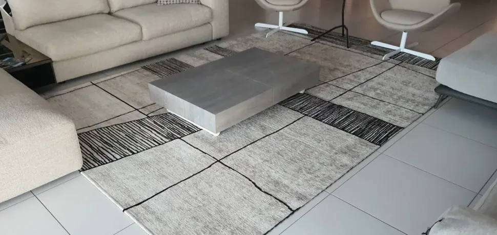 Tappeto rettangolare in stile moderno Klee chenille Adriani e rossi a prezzo Outlet