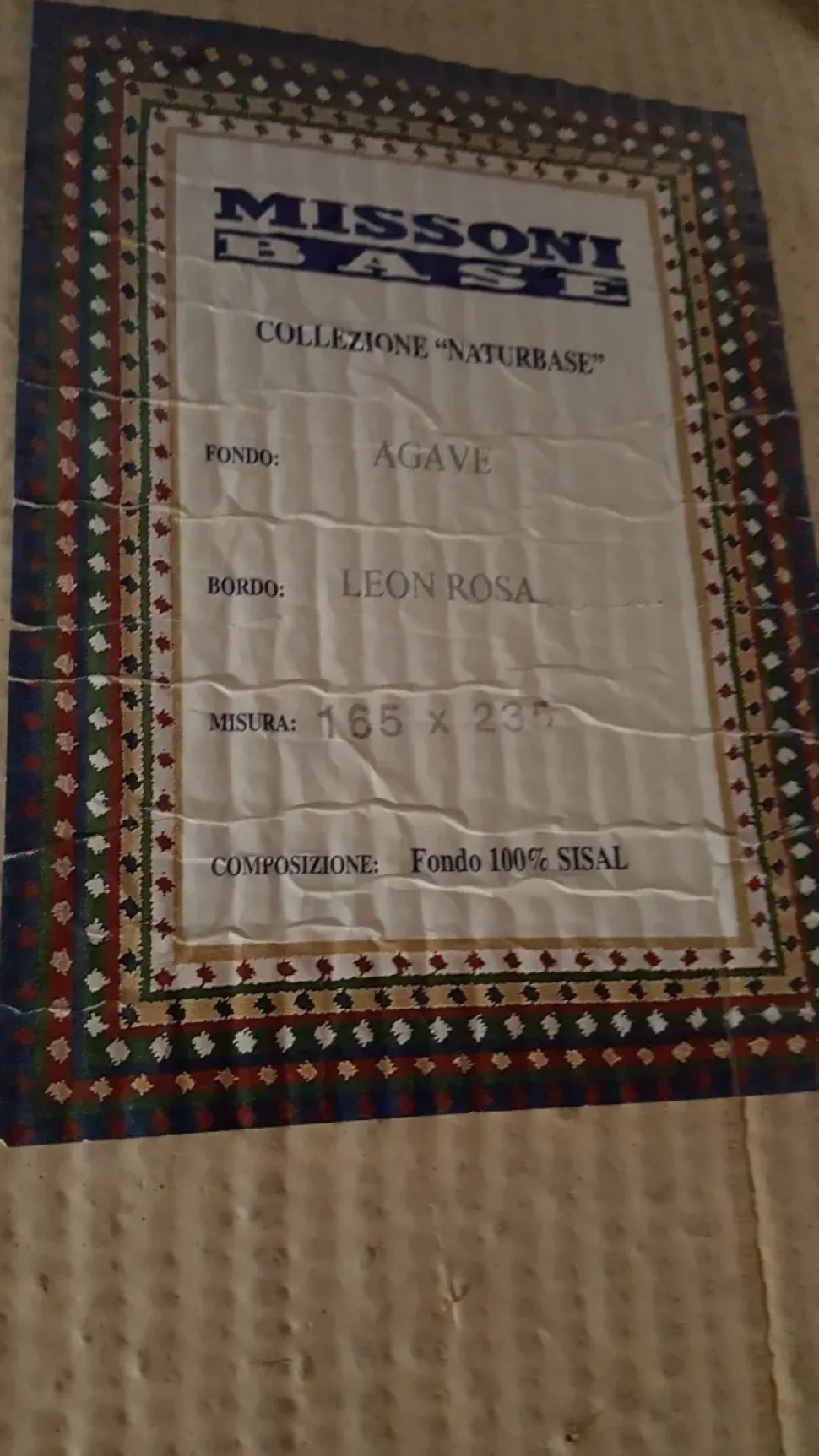 Tappeto rettangolare moderno Agave Missoni tappeti a prezzo Outlet