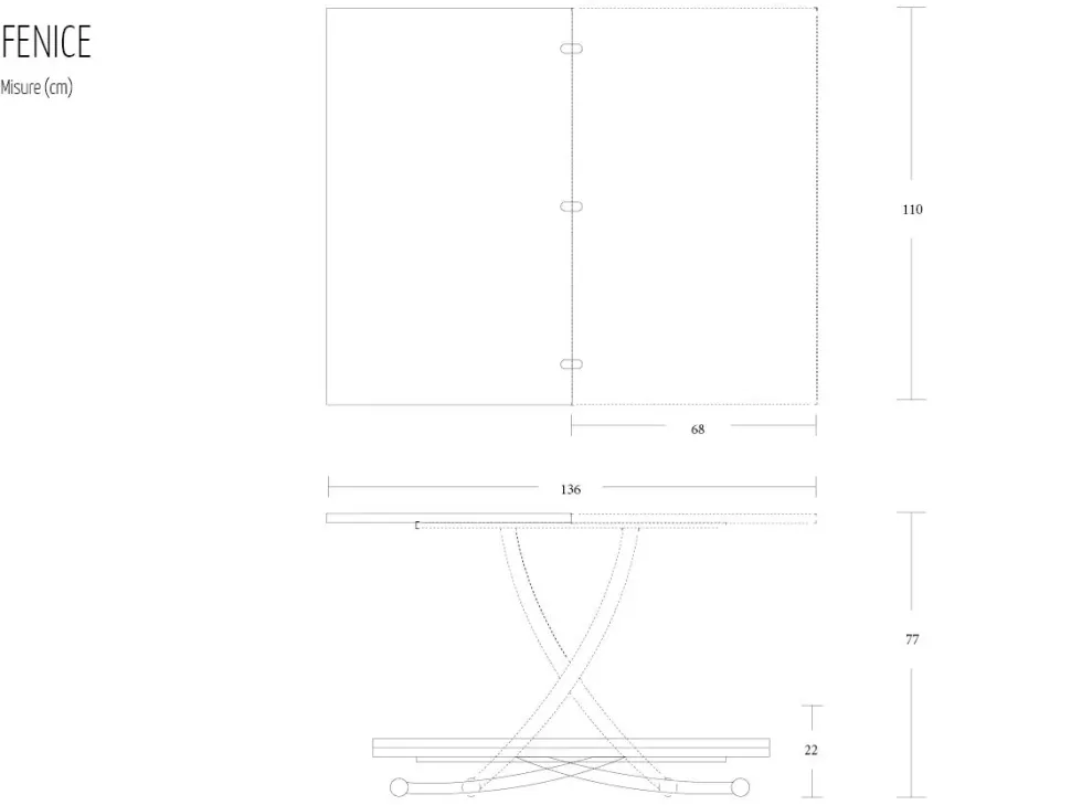 Tavolino Altacom modello Fenice in OFFERTA OUTLET