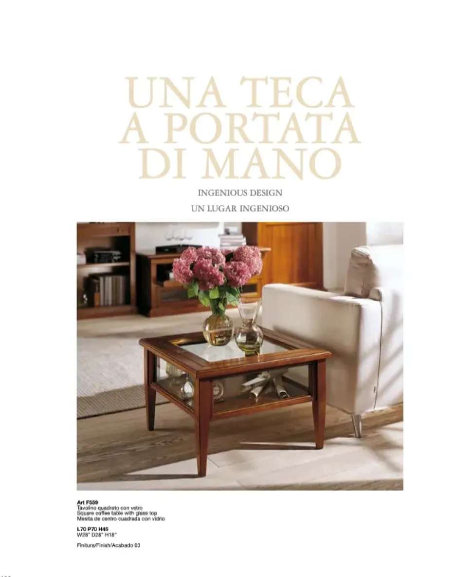 Tavolino classico F559 di Falegnameria italiana a prezzo ribassato