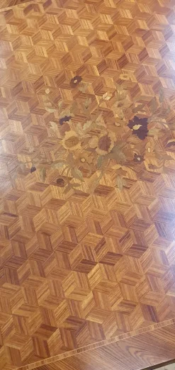 Tavolino classico Quadrato con intarsio diamante di Artigianale a prezzo scontato