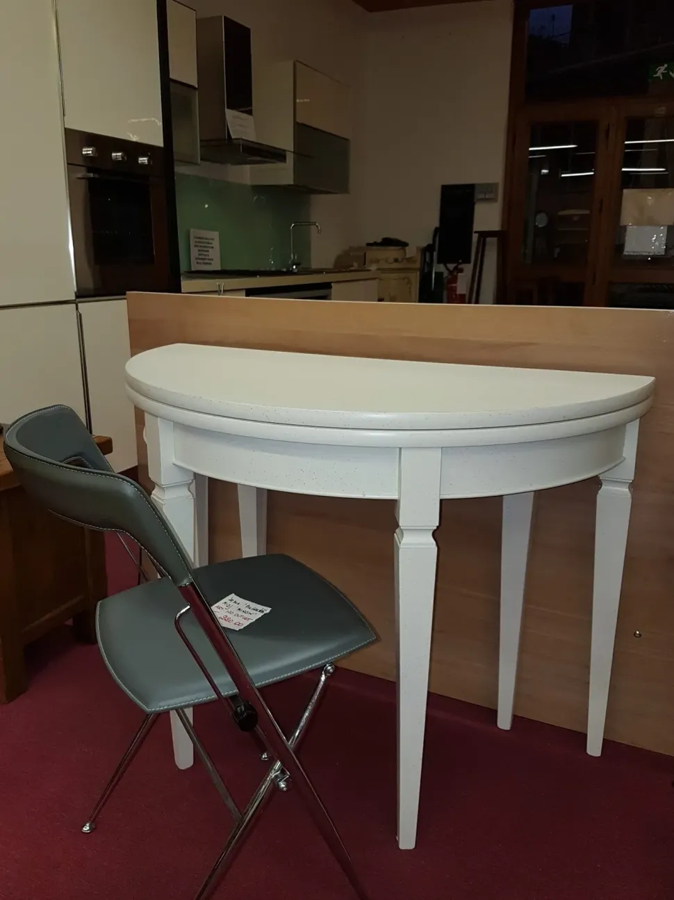 Tavolino Consolle patinata bianco antico Artigianale con uno SCONTO IMPERDIBILE