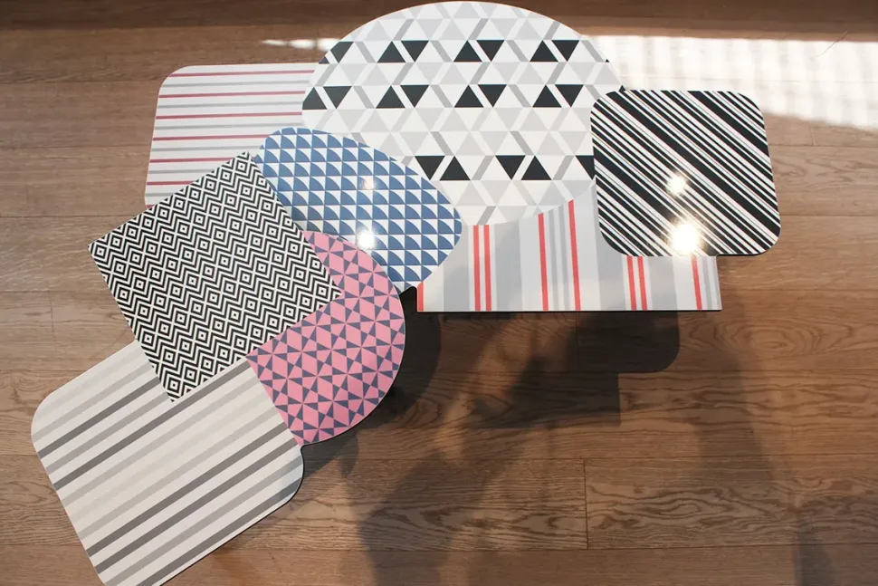 Tavolino design Doppler low di Bonaldo a prezzo ribassato