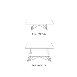 Tavolino design modello Ray di Easyline scontato