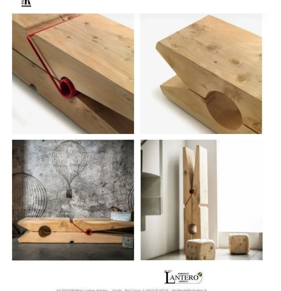 Tavolino design Tavolino la mollettina di Riva 1920 a prezzo ribassato