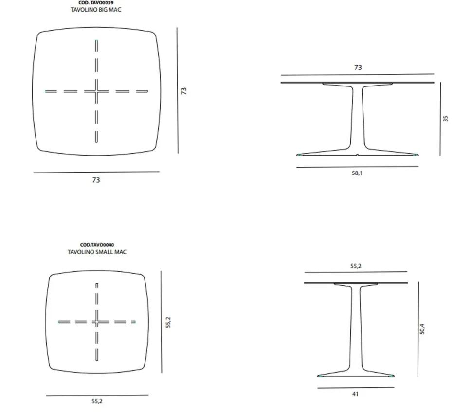 Tavolino Egoitaliano modello Mac big e mac small in OFFERTA OUTLET