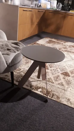 Tavolino in laccato opaco Basalto Bontempi casa in Offerta Outlet