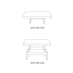 Tavolino in stile design modello Lugano di Easyline con sconti imperdibili