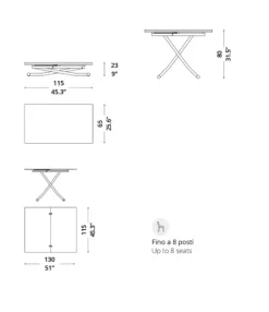 Tavolino moderno Mondial di Ozzio a prezzo ribassato