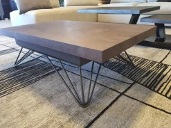 Tavolino moderno Ray corten di Easyline a prezzo scontato