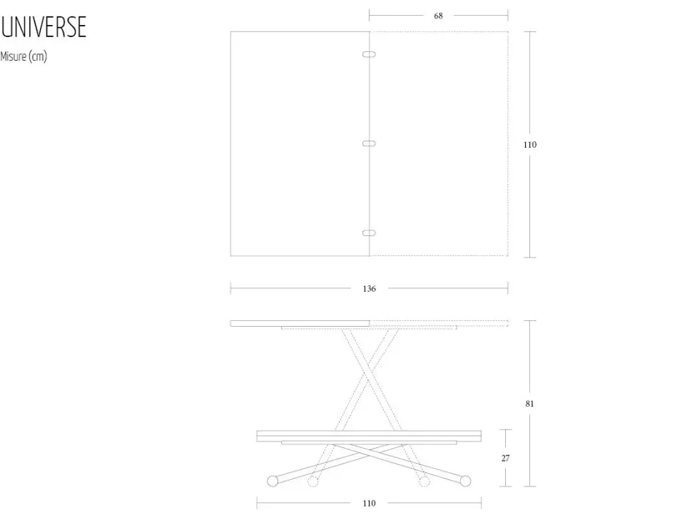 Tavolino moderno Universe di Altacom a prezzo scontato