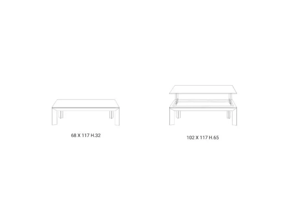 Tavolino Ozzio modello Metrino in OFFERTA OUTLET