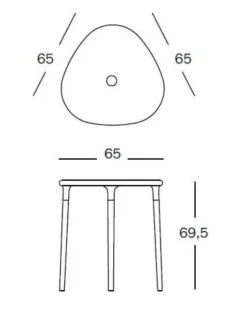 Tavolino Tavolino air table triangolare magis della firma Magis con forte sconto - 51%