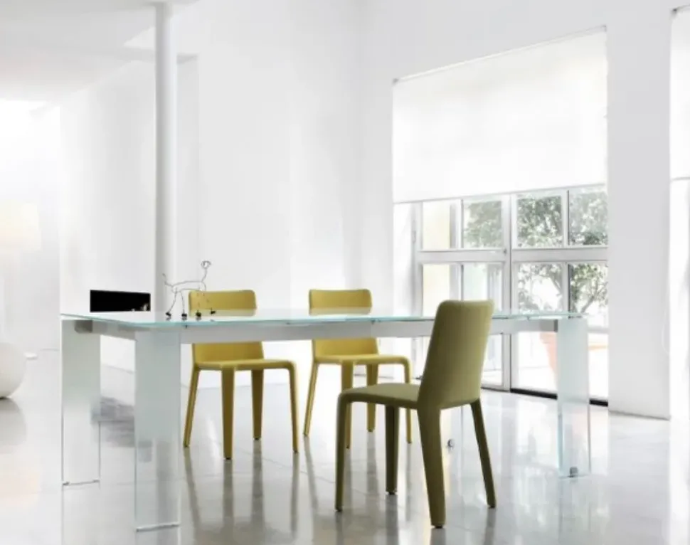 Tavolo allungabile Tavolo in cristallo nero layer 220 allungabile bonaldo Bonaldo