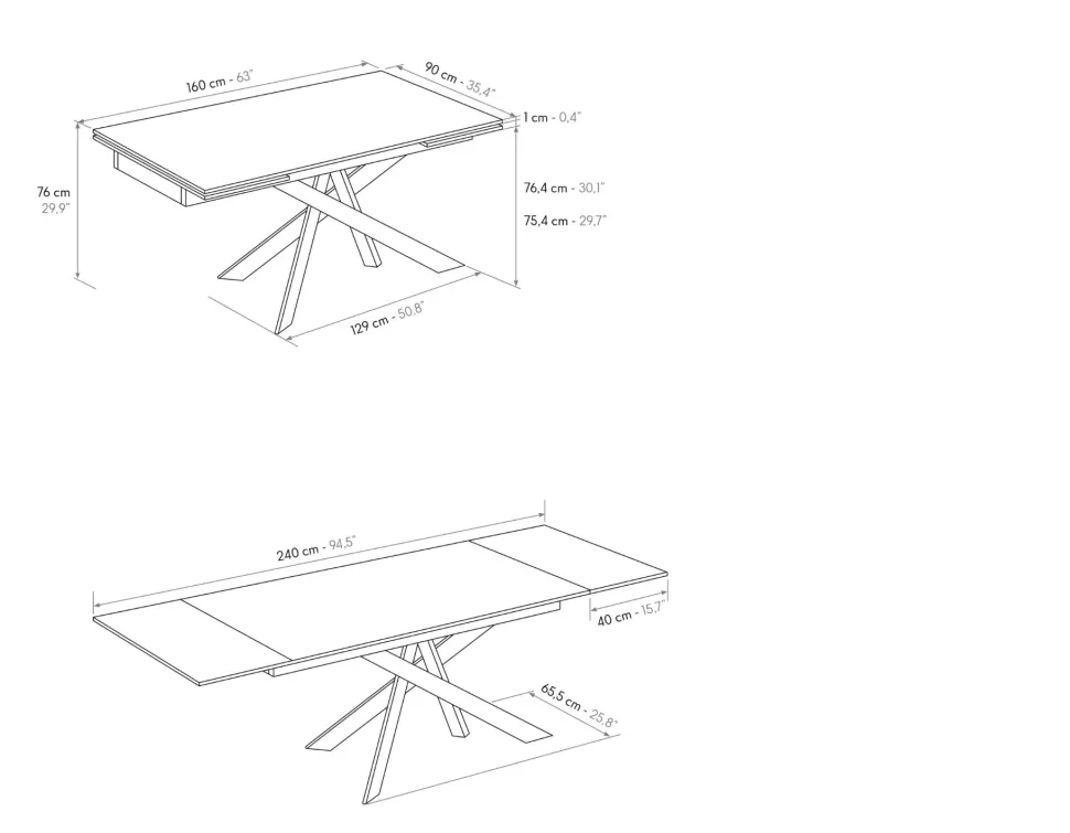 Tavolo allungabile Tavolo calacatta Mobilificio bellutti a soli 685 Euro