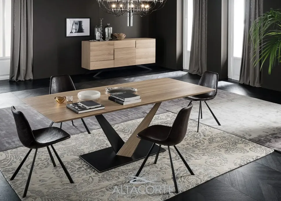 Tavolo Alta corte West in legno rovere massello PREZZI OUTLET -30%