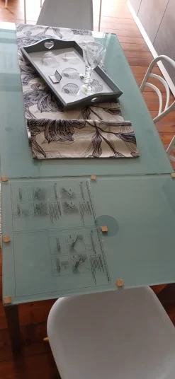 Tavolo Baron Calligaris in vetro Rettangolare allungabile