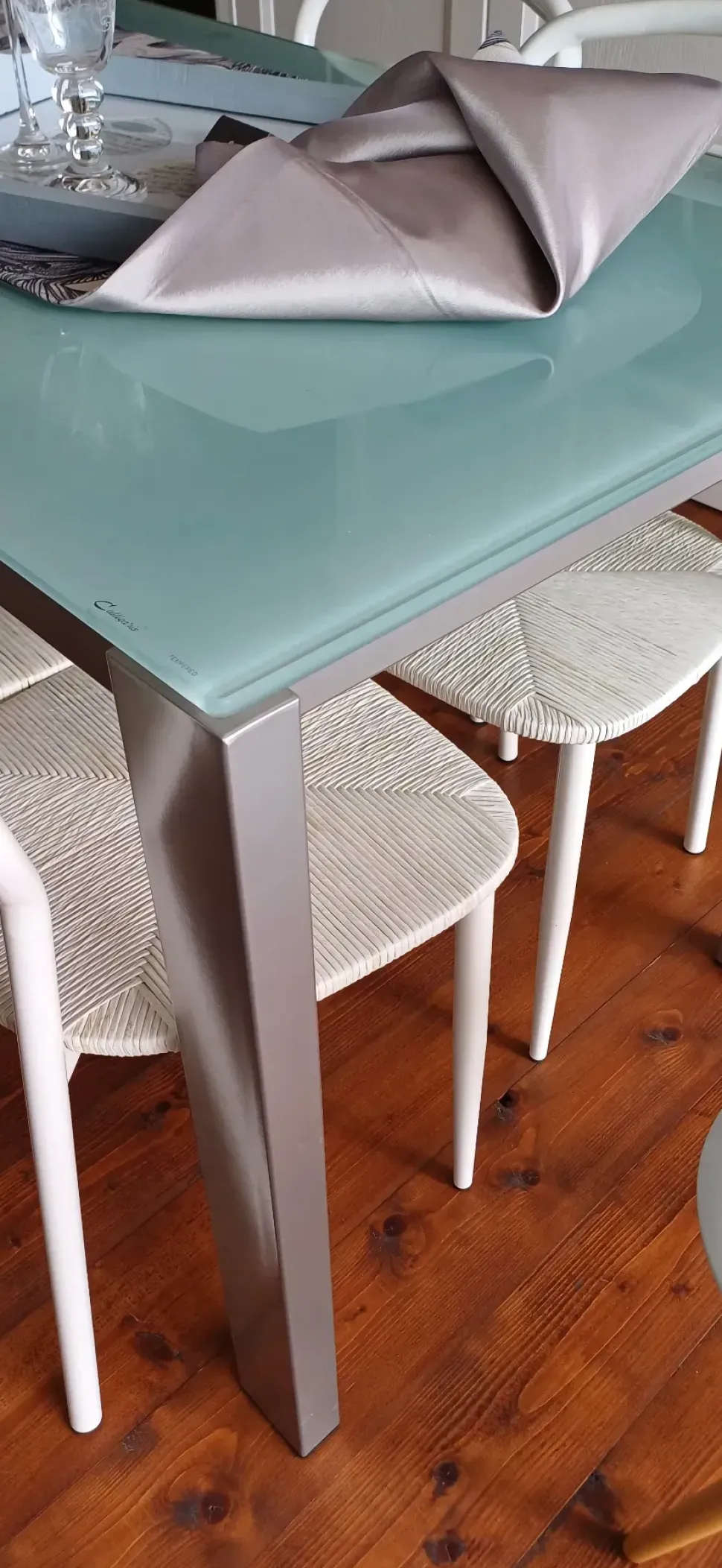 Tavolo Baron Calligaris in vetro Rettangolare allungabile