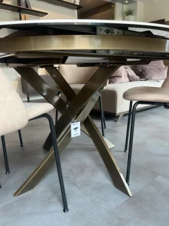 Tavolo Barone  Bontempi in ceramica Rotondo allungabile scontato 35%