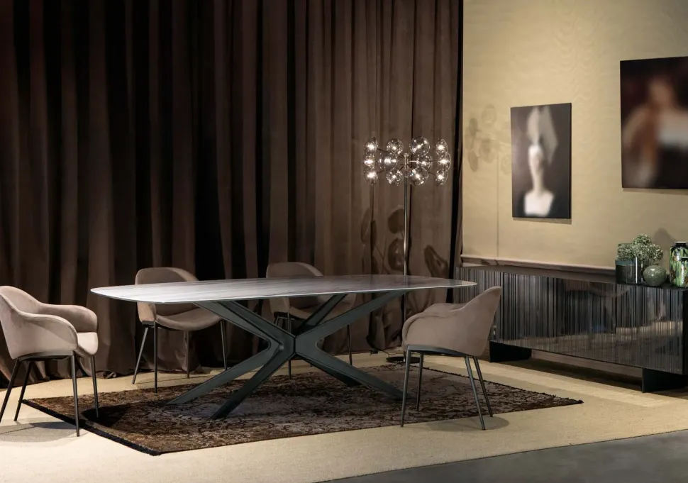 Tavolo Blade glass Tonin casa a prezzo ribassato