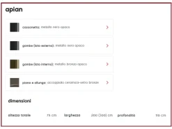 Tavolo Calligaris con piano in ceramica rettangolare, OUTLET!