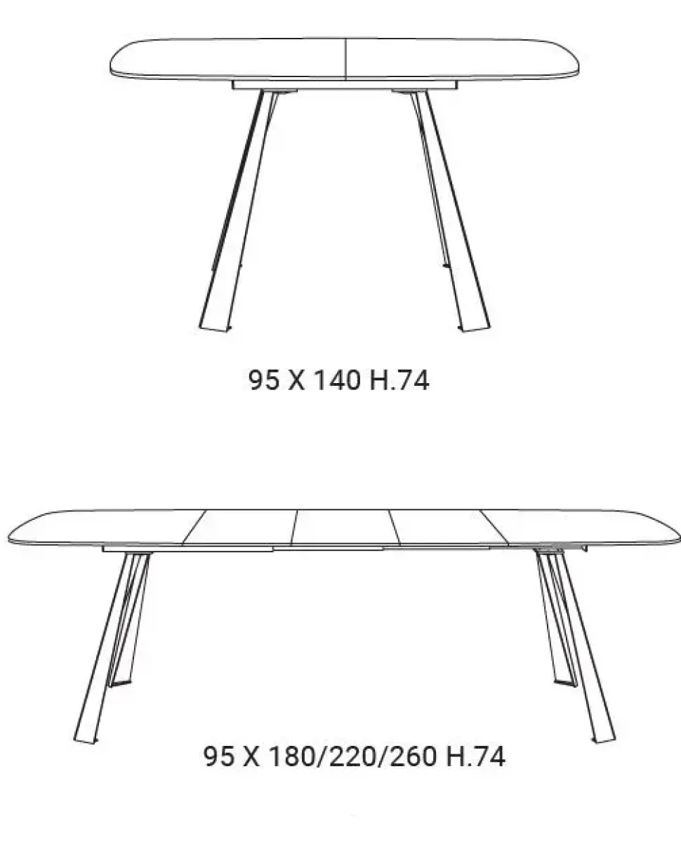 Tavolo con piano in altri materiali quadrato di Easyline a PREZZO OUTLET