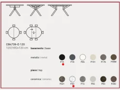 Tavolo con piano in ceramica rotondo di Connubia a PREZZO OUTLET