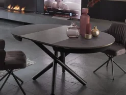 Tavolo con piano in laminato rotondo di Altacom a PREZZO OUTLET