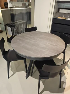 Tavolo con piano in laminato rotondo di Easyline a PREZZO OUTLET