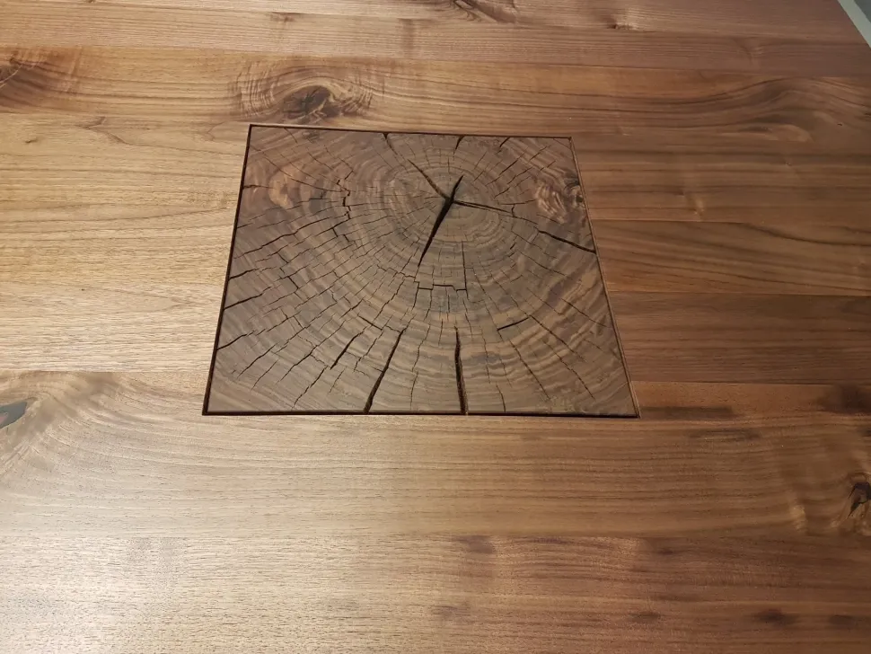 Tavolo con piano in legno rettangolare di Riva 1920 a PREZZO OUTLET