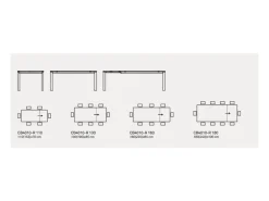 TAVOLO Connubia Baron SCONTATO a PREZZI OUTLET affrettati