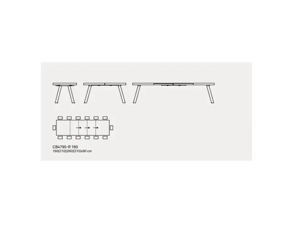 TAVOLO Connubia Bold SCONTATO a PREZZI OUTLET affrettati