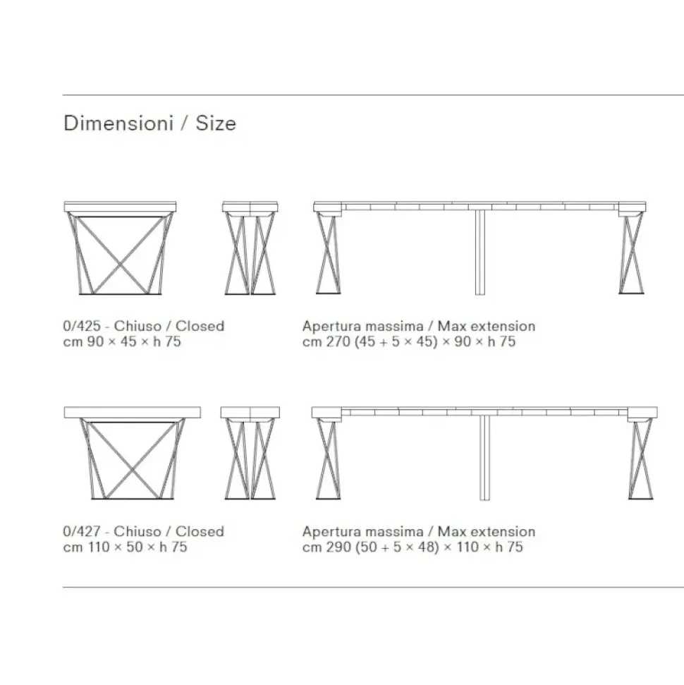 Tavolo consolle modello Excel 110 Pezzani a prezzo scontato