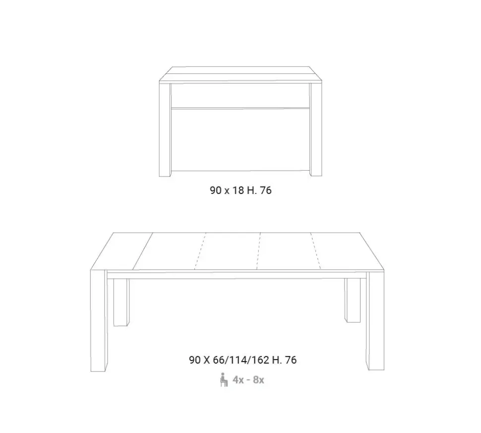 Tavolo consolle modello Slimmy Easyline a prezzo Outlet
