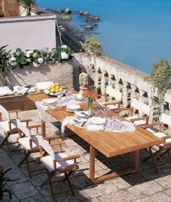 Tavolo da giardino Tavolo allungabile vero teak a marchio Md work a prezzo scontato