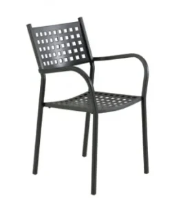 Tavolo da giardino Tavolo quatris grigio antico 160 x 80 cm con 4 poltoncine alice a marchio Vermobil a prezzo scontato