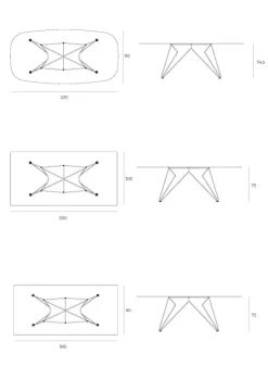 TAVOLO Easyline Cross SCONTATO a PREZZI OUTLET