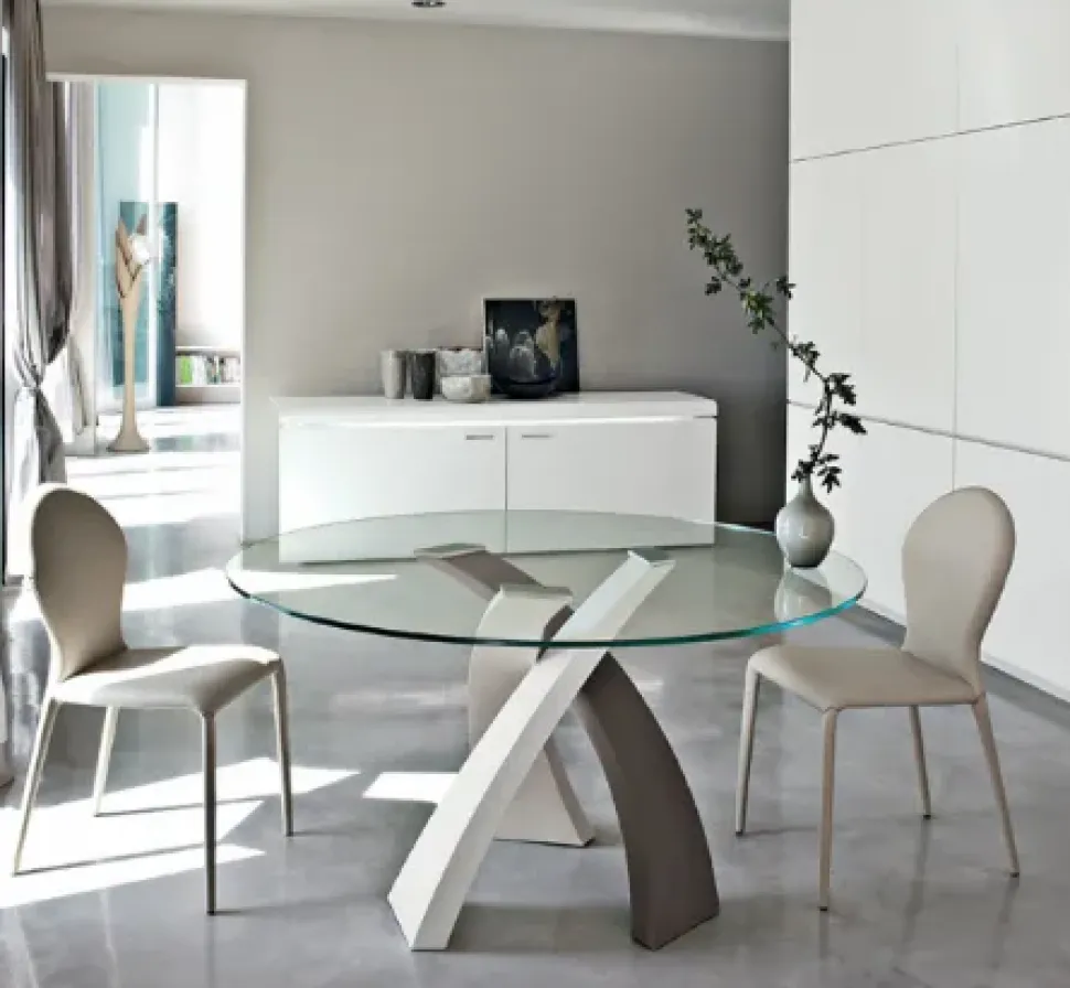 Tavolo Eliseo glass Tonin casa in OFFERTA OUTLET