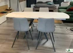 Tavolo ellittico in ceramica Vortice di Target point in Offerta Outlet