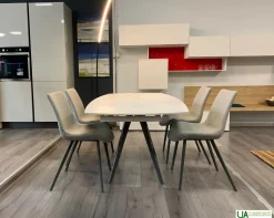 Tavolo ellittico in ceramica Vortice di Target point in Offerta Outlet