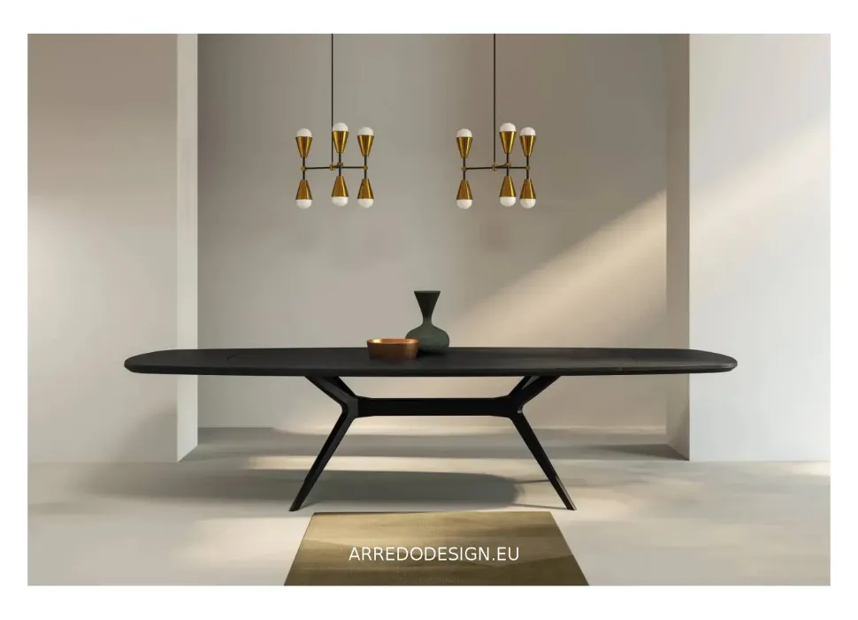 Tavolo ellittico in legno Glamour di Fratelli mirandola in Offerta Outlet