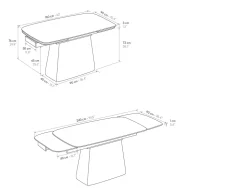 Tavolo ellittico Tavolo modello agata  Mobilificio bellutti scontato del 56%