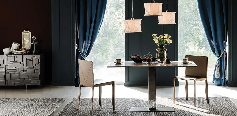 Tavolo Elvis Keramik Cattelan Italia in ceramica fisso.