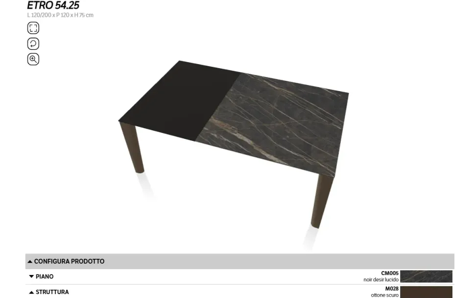 Tavolo Etro Bontempi in OFFERTA OUTLET -35%