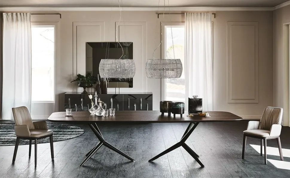 Tavolo fisso Atlantis crystalart Cattelan italia