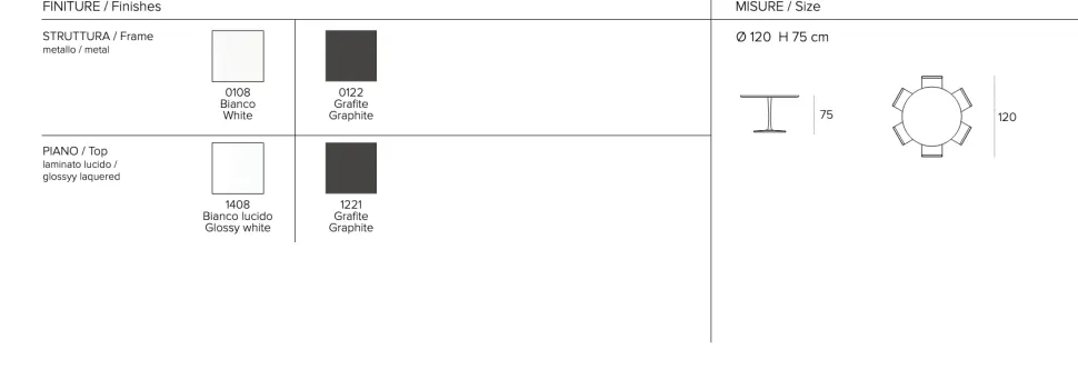 Tavolo fisso in laccato SCONTATO