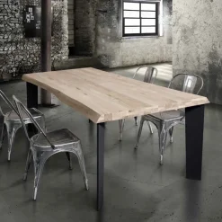 Tavolo fisso Tavolo legno con gambe metallo Collezione esclusiva