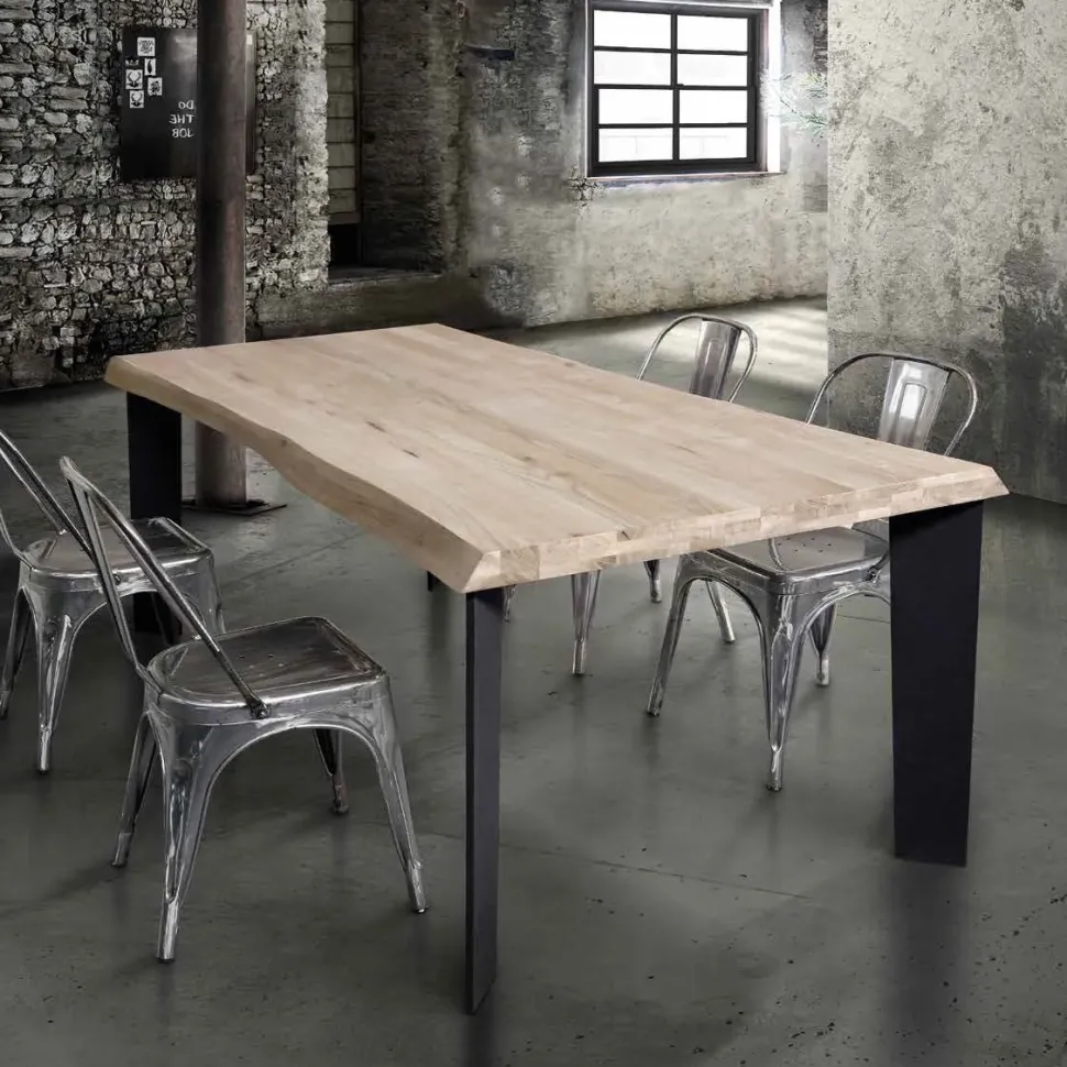 Tavolo fisso Tavolo legno con gambe metallo Collezione esclusiva