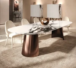 Tavolo fisso Tavolo luxury acciaio e resina  maxi  Md work a soli 9670 Euro