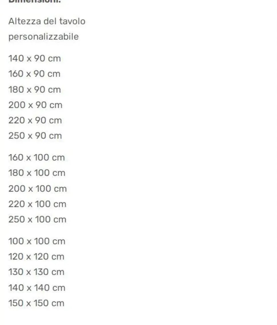 Tavolo Havana Pizzolato a prezzo ribassato